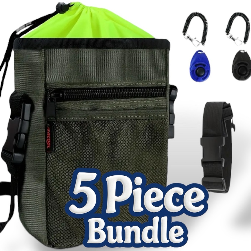 Dog Training Treat Pouch Bundle 🪢 NIP Army Green -5 Pieces